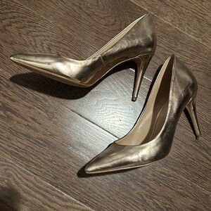 Gold High Heel Pumps